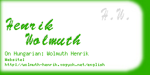 henrik wolmuth business card